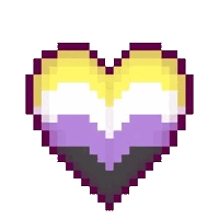 Non-Binary Heart Flag
